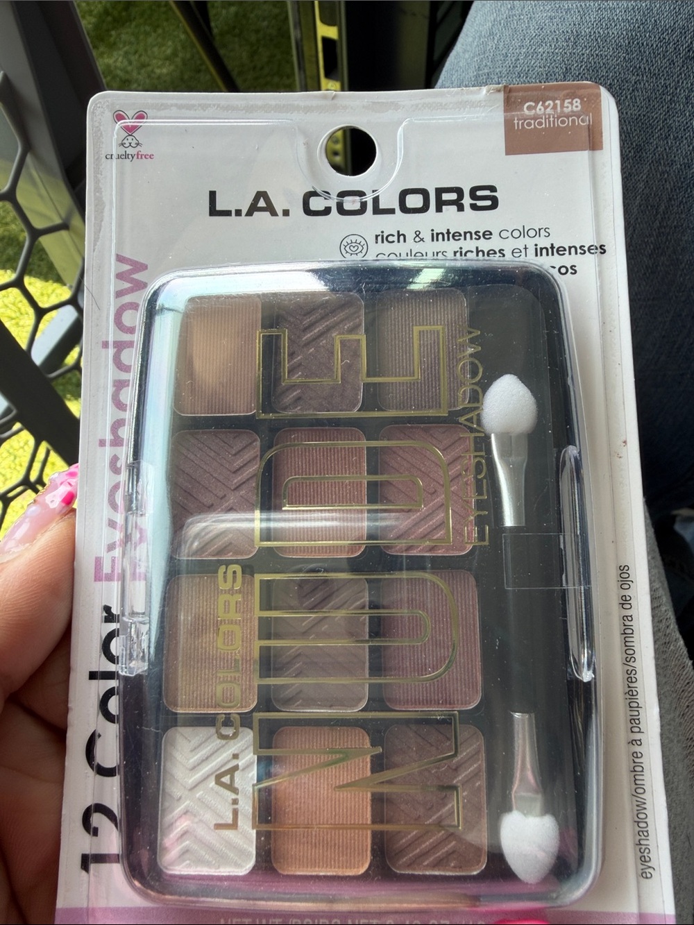 L.A. COLORS 12-Color Neutral Eyeshadow Palette - Brown Taupe Pink Hues